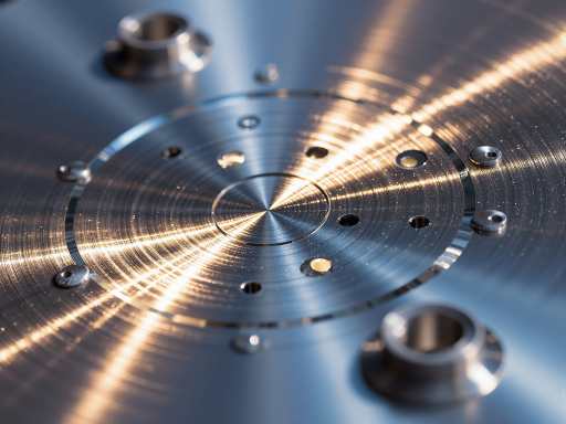 精密机械零部件，金属材质，表面光滑，几何形状规整，展现精密加工工艺